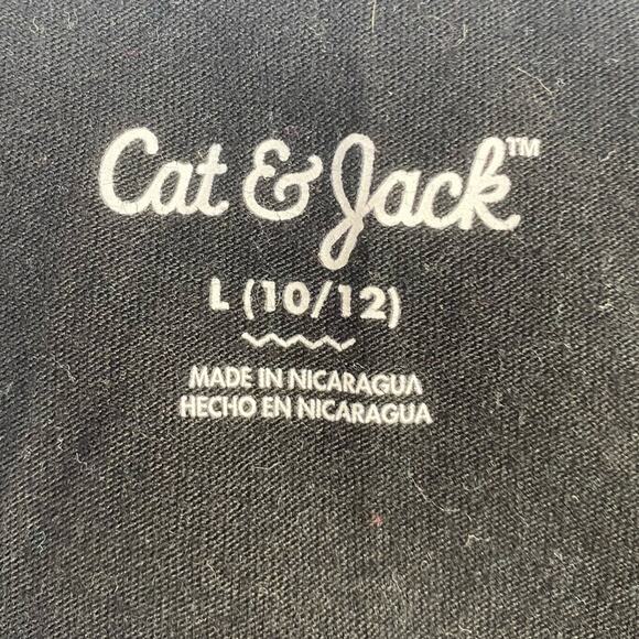Cat & Jack Girls Believe Long Sleeve Black T-Shirt Size Large - Picture 6 of 11